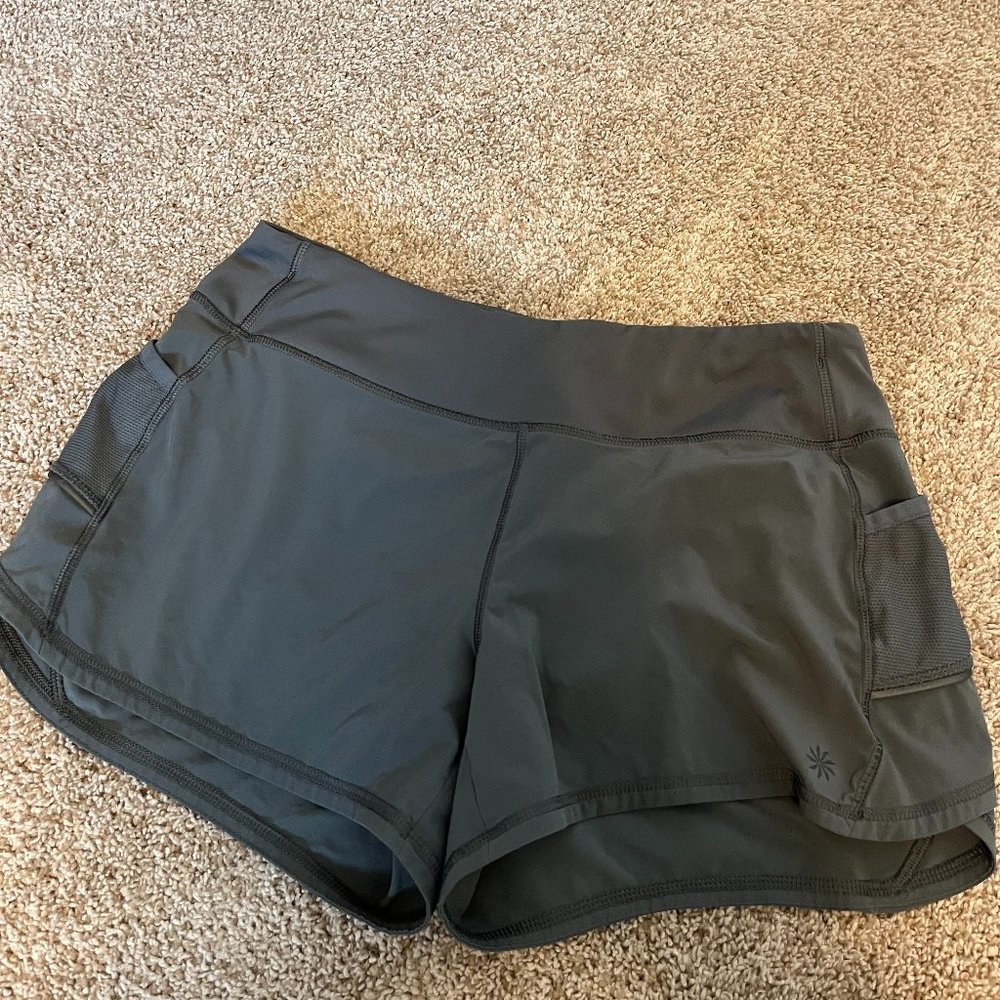 EUC Athleta Grey Running Shorts, Size M